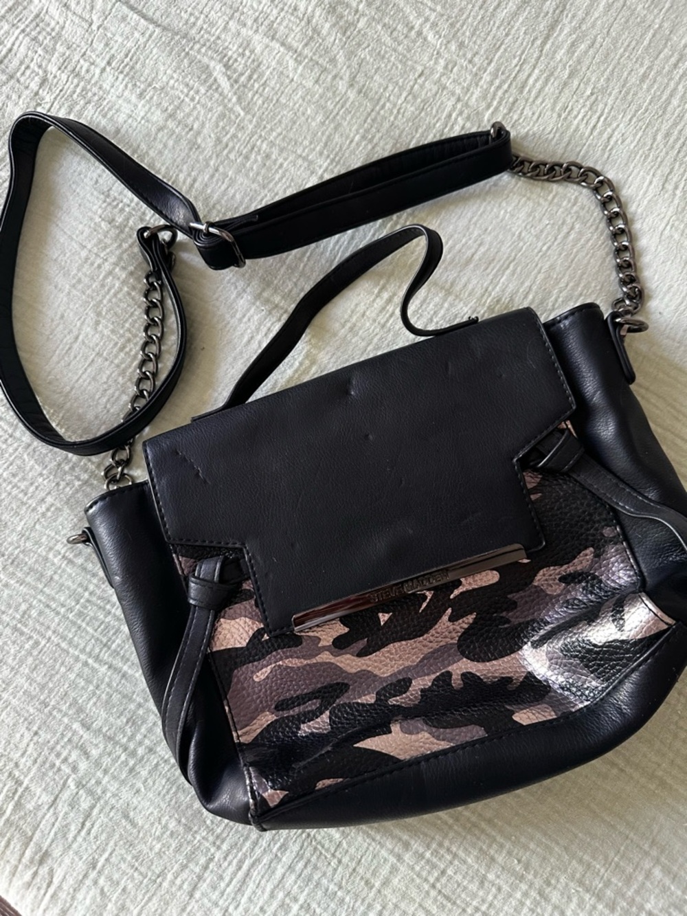Steve Madden Black Camo crossbody